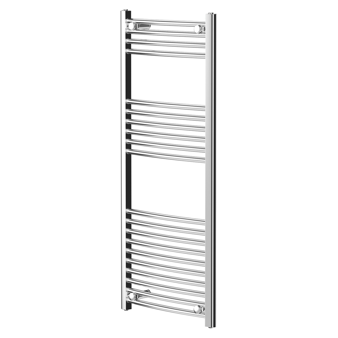 Malmo Chrome Round Bar Heated Towel Rail Right Hand Side View