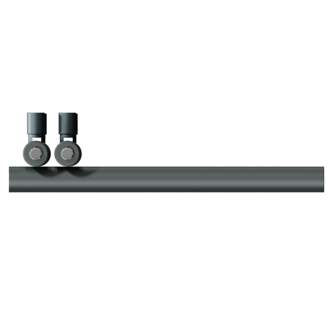 Madrid Anthracite Round Bar Heated Towel Rail Top Down View