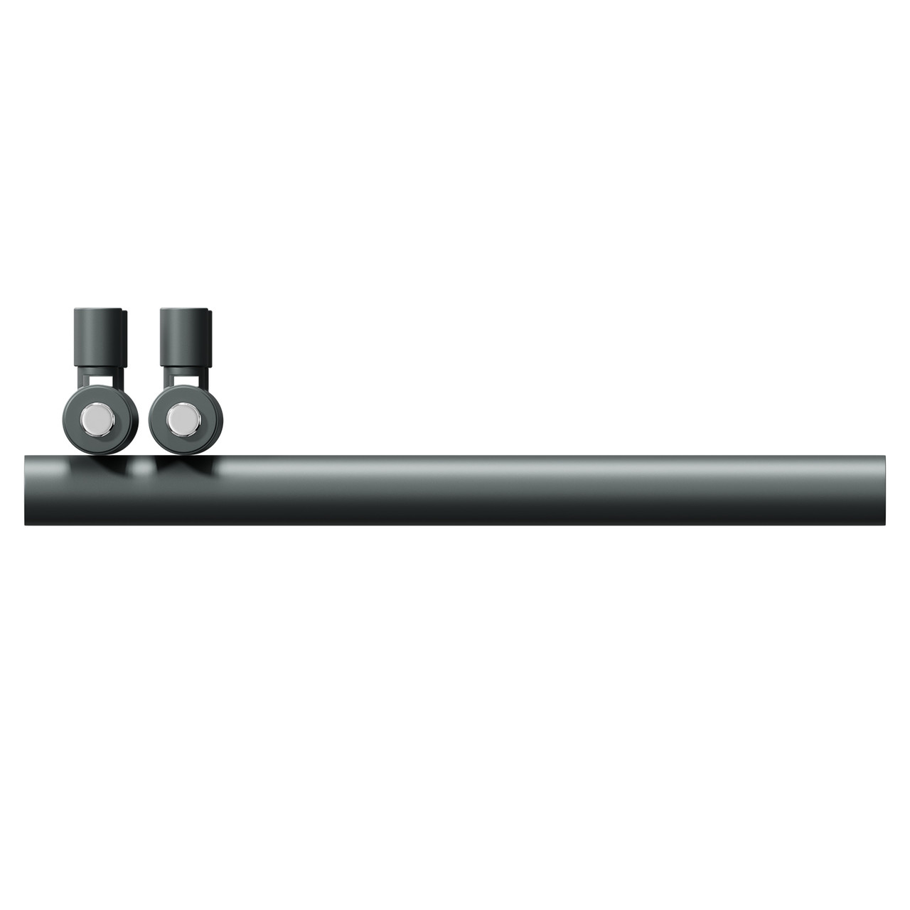 Madrid Anthracite Round Bar Electric Heated Towel Rail Top Down View