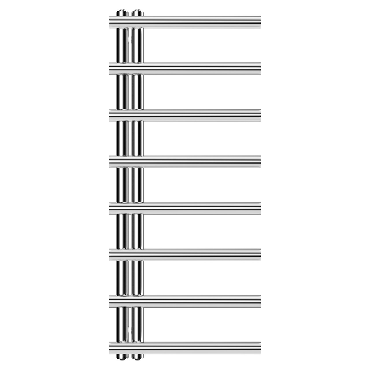 Madrid Chrome Round Bar Heated Towel Rail Front View