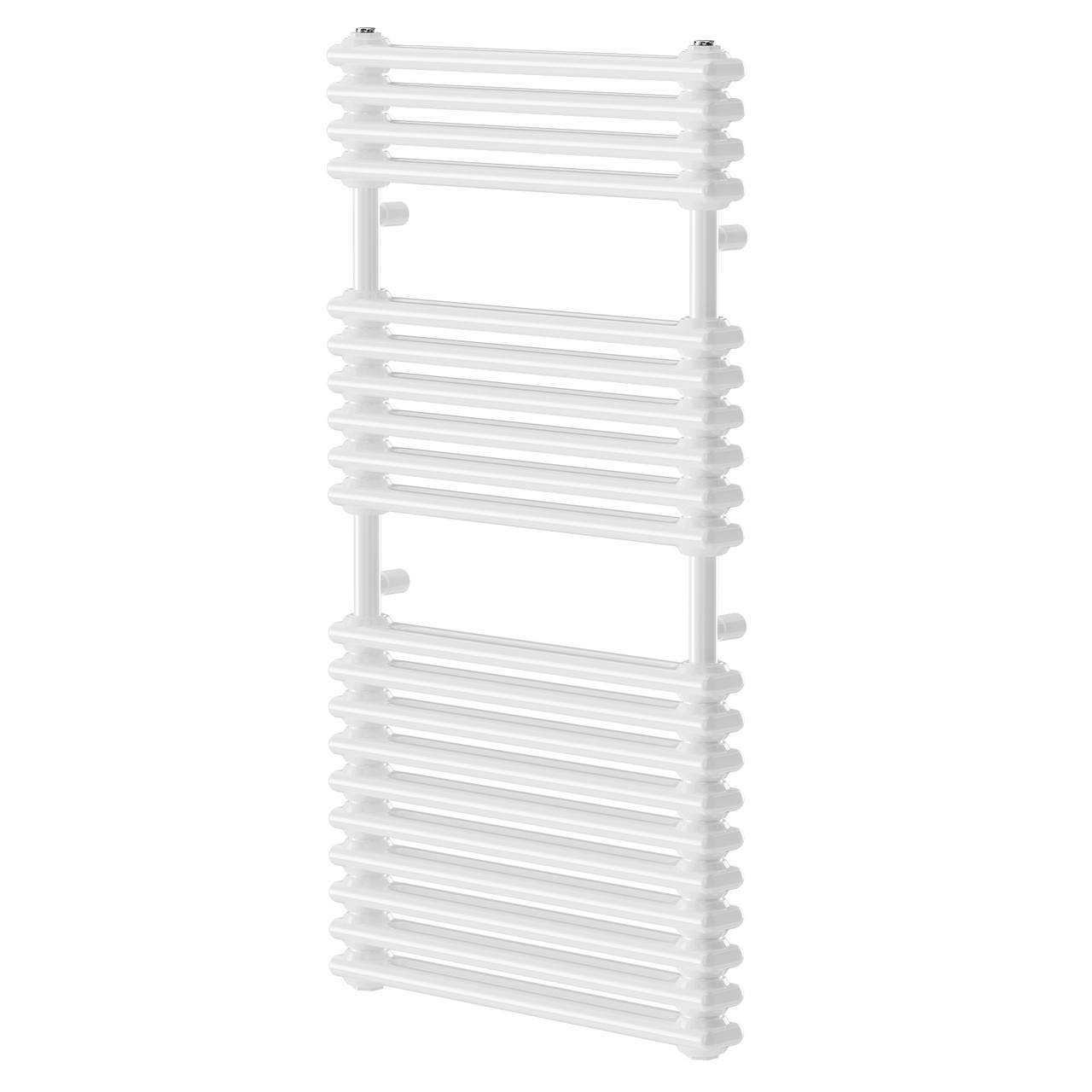 Halle White Vertical Double Column Heated Towel Rail Right Hand Side View