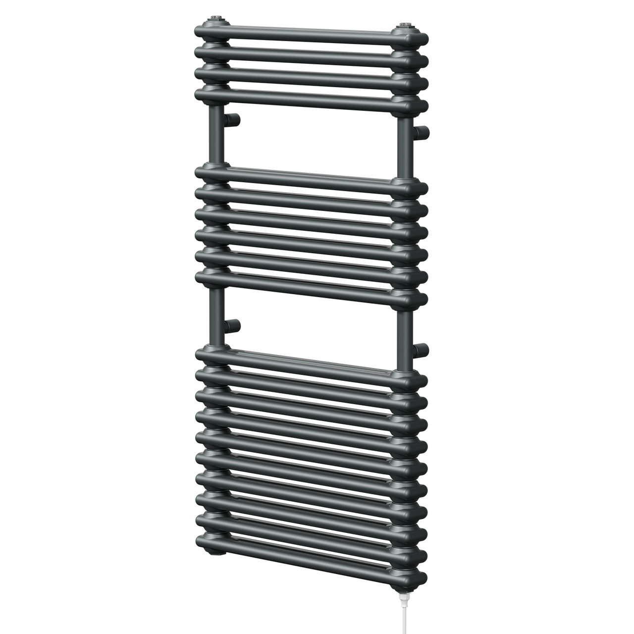 Halle Anthracite Vertical Double Column Electric Heated Towel Rail Right Hand Side View