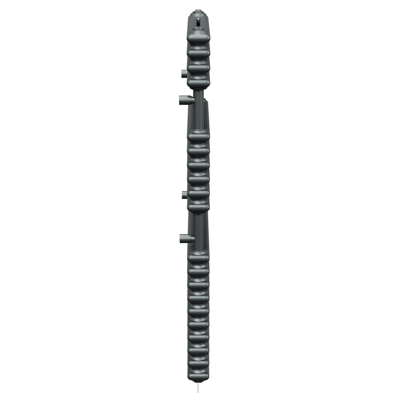 Halle Anthracite Vertical Double Column Electric Heated Towel Rail Side on View