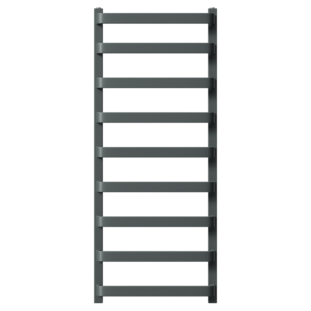 Monaco Anthracite Curved Heated Ladder Rail Front View