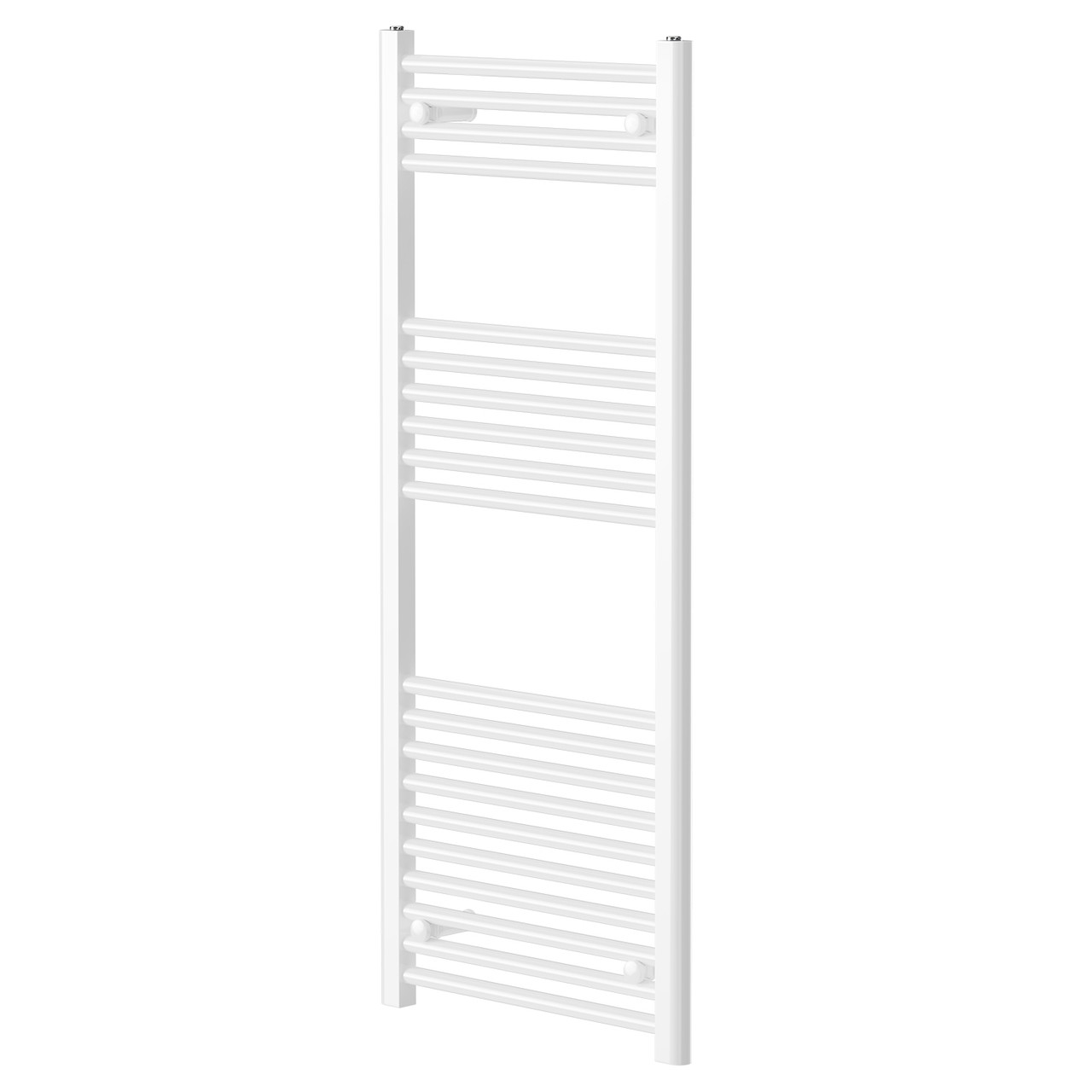 Porto White Round Bar Heated Towel Rail Right Hand Side View