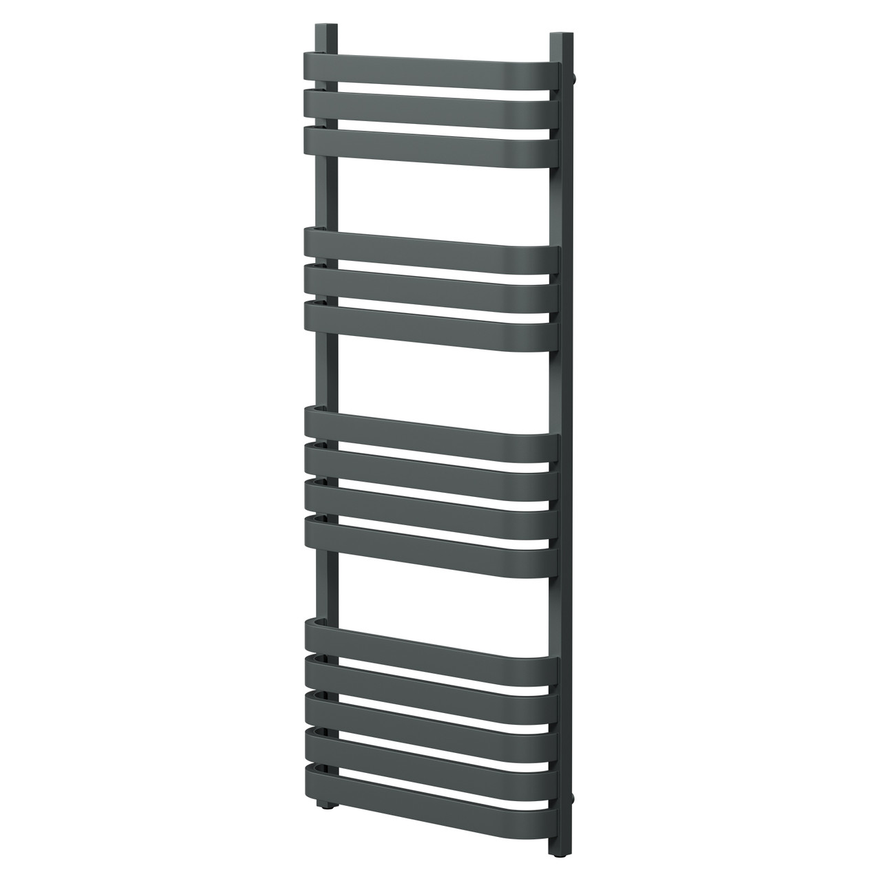 Vienna Anthracite Curved Heated Towel Rail Right Hand Side View