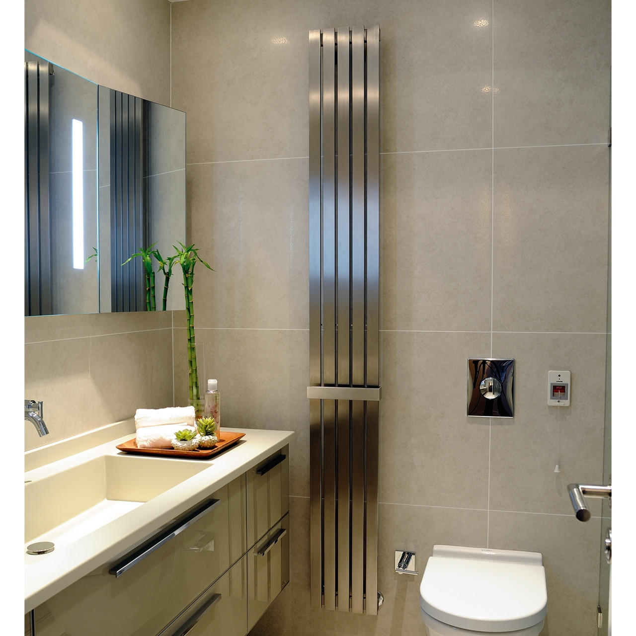 Kartell Idaho Stainless Steel Single Panel Radiator Front View