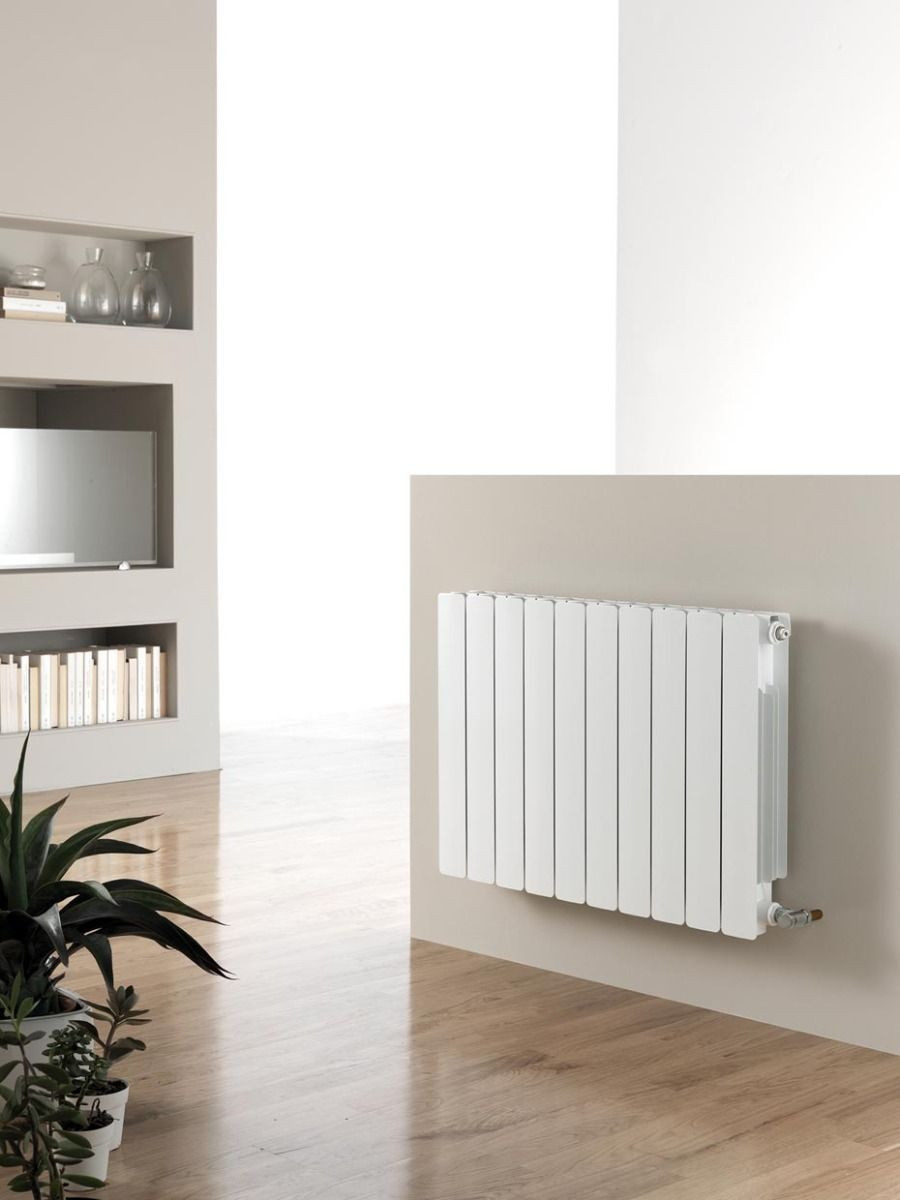 Kartell Vermont White Horizontal Double Panel Radiator Front View