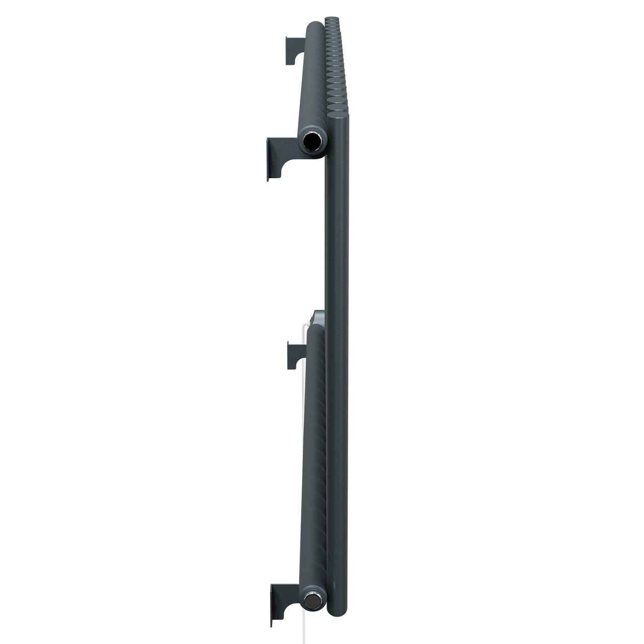 Bruges Horizontal Anthracite Digital Thermostatic Electric Single Panel Radiator Side on View
