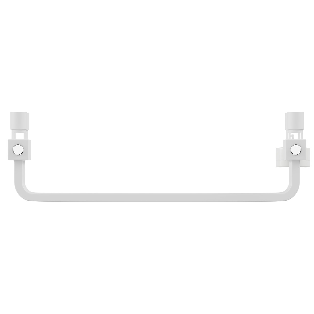 Dakar White Curved Digital Thermostatic Electric Heated Towel Rail Top Down View