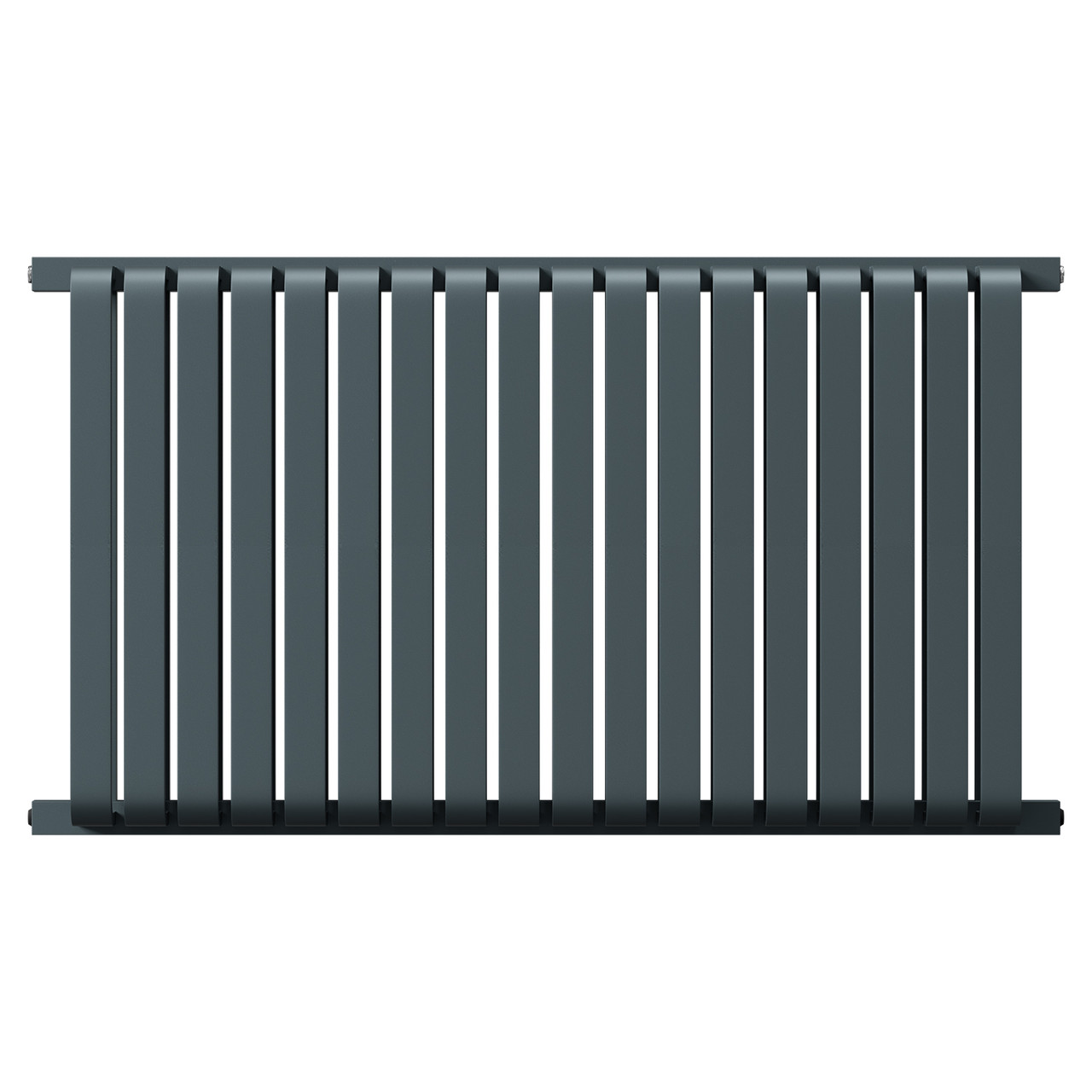 Eindhoven Horizontal Anthracite Double Panel Radiator Front View