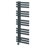 Helsinki Anthracite Straight Digital Thermostatic Electric Heated Towel Rail Right Hand Side View