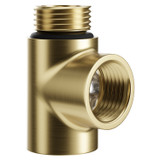 Alves Brushed Brass Dual Fuel Conversion Kit T Piece Left Hand Side View