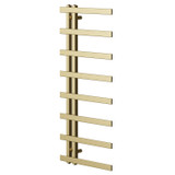 Alcudia Brushed Brass 1150mm x 500mm Heated Towel Rail Right Hand Side View