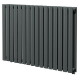 Bruges Horizontal Anthracite Double Panel Radiator Right Hand Side View