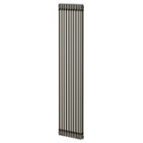 Copenhagen Vertical Raw Metal Double Column Radiator Right Hand Side View