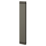 Copenhagen Vertical Raw Metal Triple Column Radiator Right Hand Side View