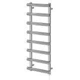 Flaine Chrome Round Bar Electric Heated Ladder Rail Right Hand Side View