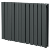 Hannover Horizontal Anthracite Double Panel Radiator Right Hand Side View