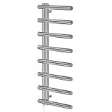 Madrid Chrome Round Bar Electric Heated Towel Rail Right Hand Side View