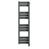 Meribel Anthracite Curved Corner Electric Heated Towel Rail Right Hand Side View