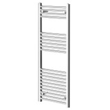 Porto Chrome Round Bar Heated Towel Rail Right Hand Side View