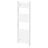 Porto White Round Bar Electric Heated Towel Rail Right Hand Side View