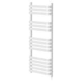 Vienna White Curved Electric Heated Towel Rail Right Hand Side View