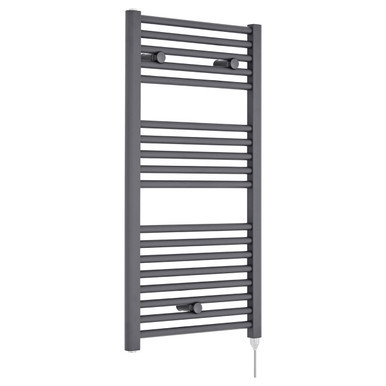 Nuie Anthracite Electric Heated Towel Rail - MTY154