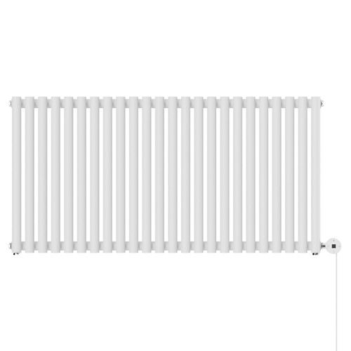 Sofia White Horizontal Digital Thermostatic Single Panel Electric Radiator Front View