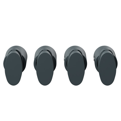 Bruges Set of 4 Anthracite Horizontal Radiator Brackets Front View