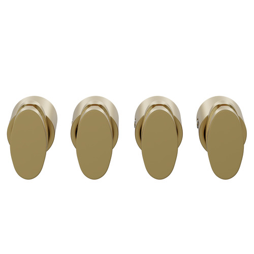 Hannover Set of 4 Brushed Brass Horizontal Radiator Brackets Front View