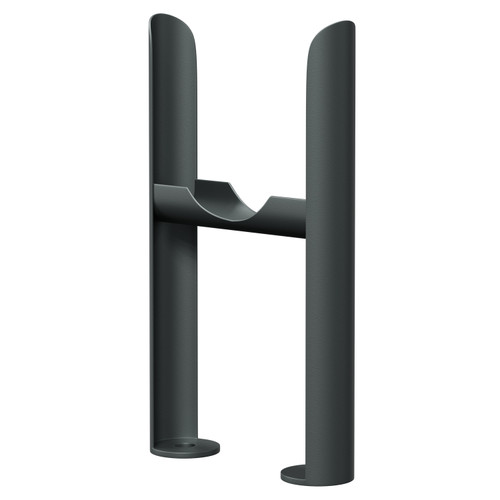 Copenhagen Anthracite Floor Standing Triple Column Radiator Feet  Right Hand Side View