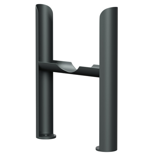 Copenhagen Anthracite Floor Standing Quadruple Column Radiator Feet  Right Hand Side View