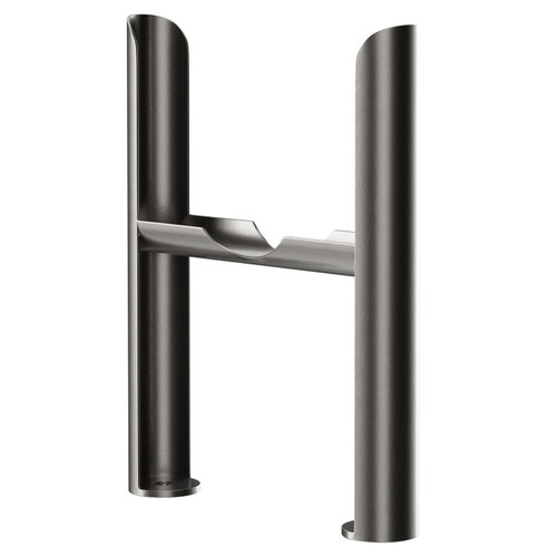Copenhagen Raw Metal Floor Standing Quadruple Column Radiator Feet  Right Hand Side View