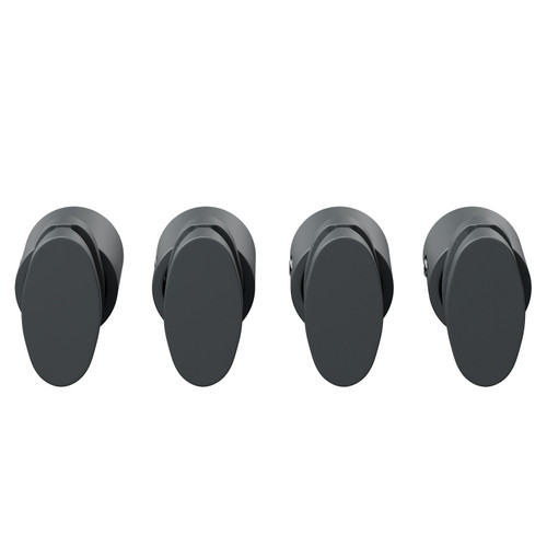 Hannover Set of 4 Anthracite Horizontal Radiator Brackets Front View