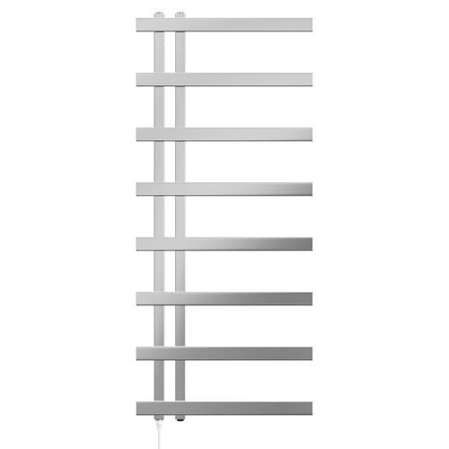 Alcudia Chrome 1150mm x 500mm Electric Heated Towel Rail Front View
