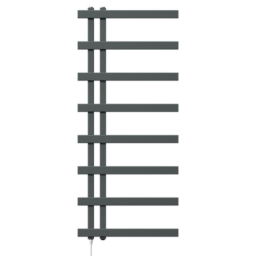 Alcudia Anthracite 1150mm x 500mm Electric Heated Towel Rail Front View