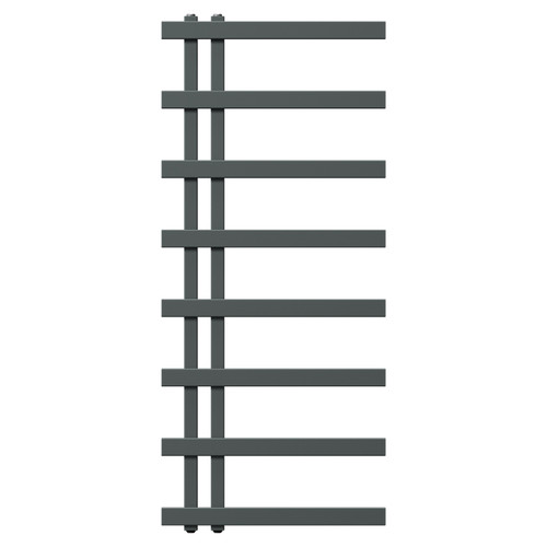 Alcudia Anthracite 1150mm x 500mm Heated Towel Rail Front View