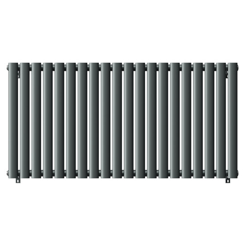 Bruges Horizontal Anthracite Single Panel Radiator Front View