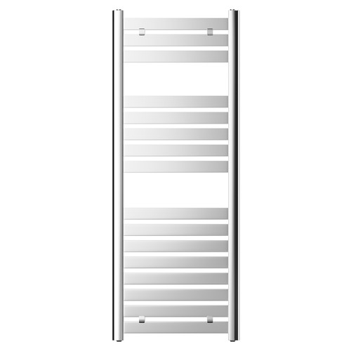 Cadiz Chrome Flat Panel Heated Towel Rail Front View