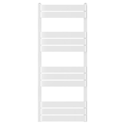 Dakar White Curved Heated Towel Rail Front View