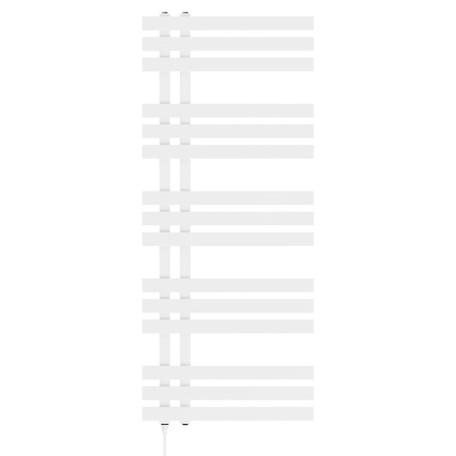 Helsinki White Straight Electric Heated Towel Rail Front View