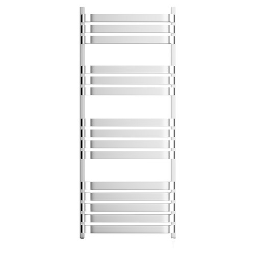 Vienna Chrome Curved Electric Heated Towel Rail Front View