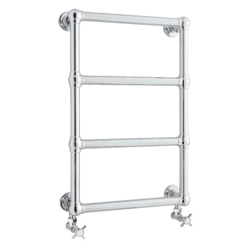 Old London Epsom Chrome 748mm x 498mm Traditional Towel Rail - LDR005 Front View