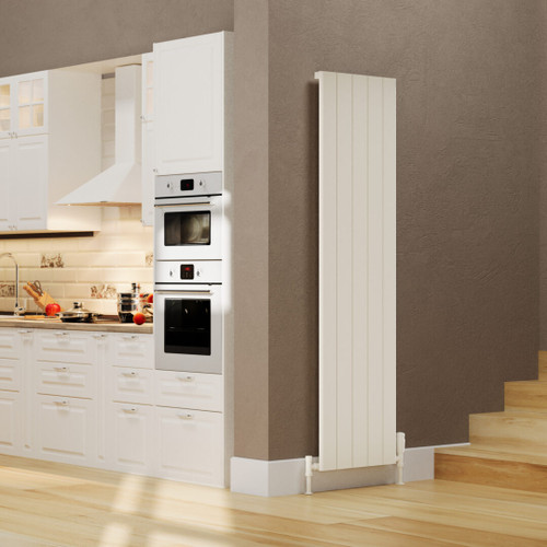 Kartell Allegro White Vertical Single Panel Radiator Front View