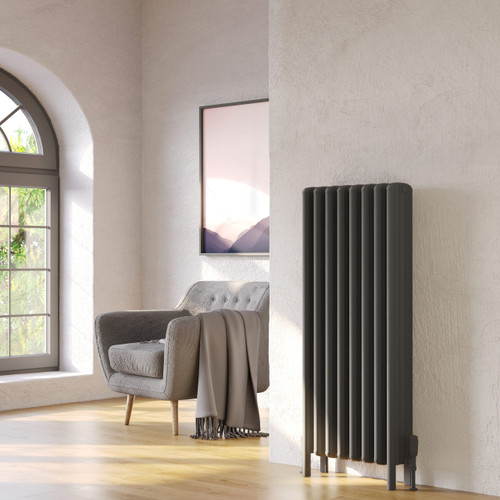Kartell Niagara Grande Grey Floor Standing Radiator Front View