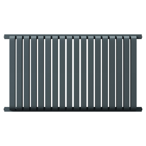 Eindhoven Horizontal Anthracite Double Panel Radiator Front View