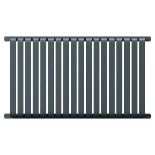 Eindhoven Horizontal Anthracite Single Panel Radiator Front View