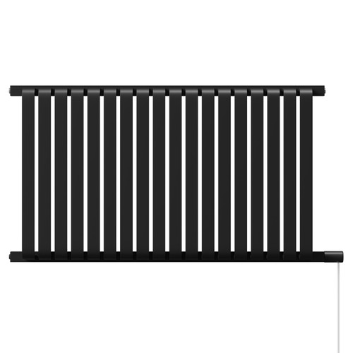Eindhoven Vertical Matt Black Electric Single Panel Radiator Front View
